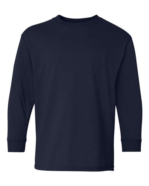 Youth Heavy Cotton™ Long Sleeve T-Shirt — Navy