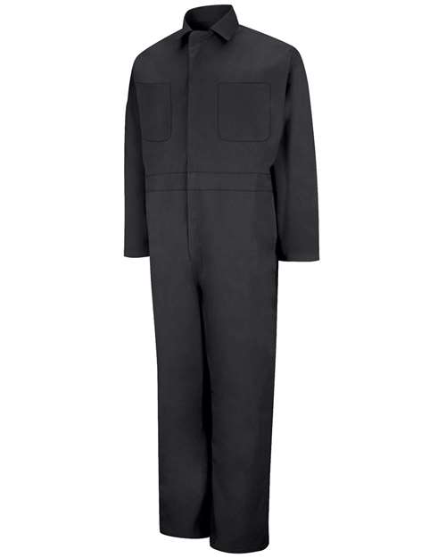 Men's Twill Action Back Coverall — Black