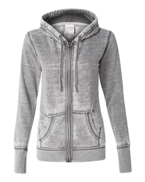 Women's Zen Fleece Full-Zip Hooded Sweatshirt — Cement