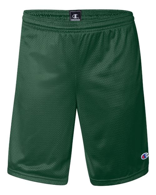 Unisex 9" Mesh Shorts with Pockets — Athletic Dark Green