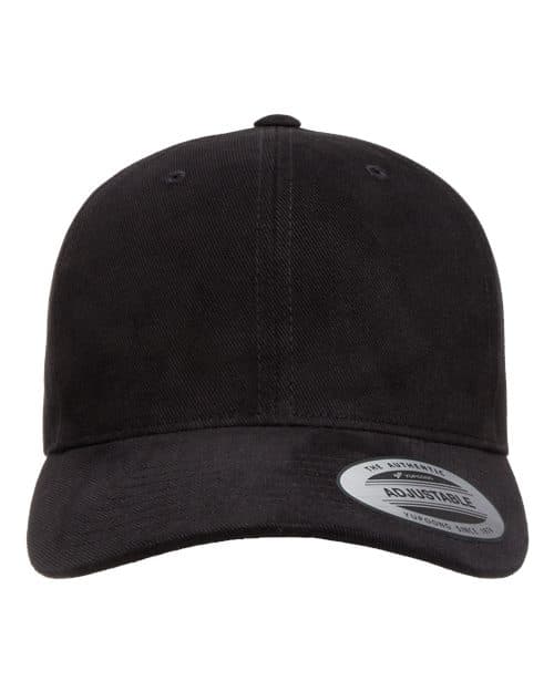 Structured Brushed Twill Cap — Black