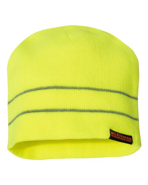 High Viz Reflective Beanie — Lime