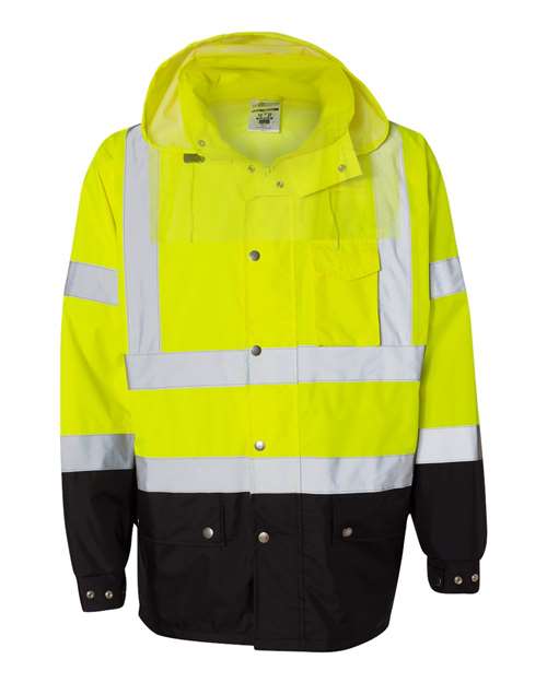 Unisex Storm Cover Waterproof Rain Jacket — Lime