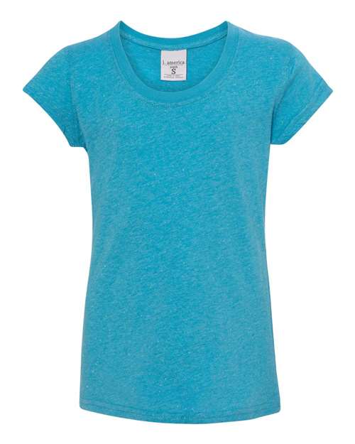 Youth Glitter T-Shirt — Maui Blue/ Silver