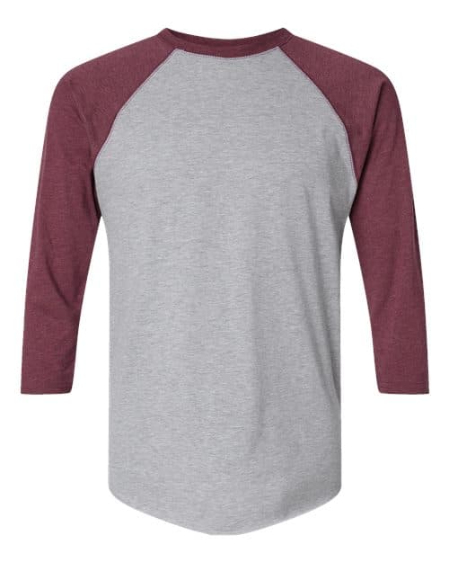Unisex Baseball Fine Jersey Three-Quarter Sleeve Tee