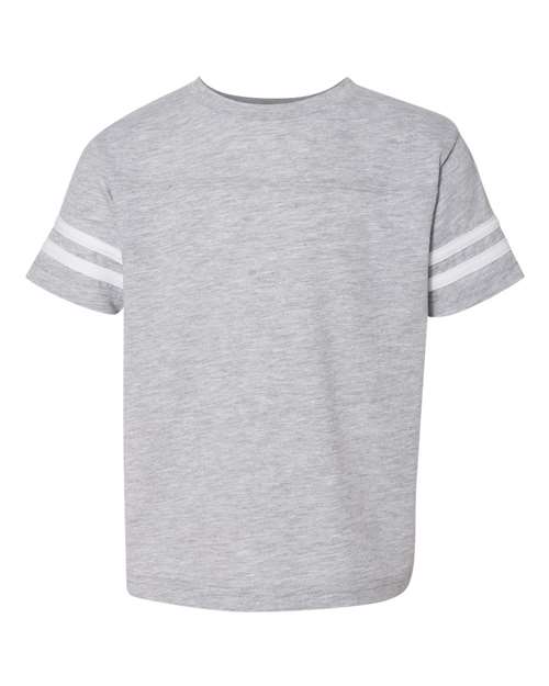 Toddler Football Fine Jersey Tee — Vintage Heather/ White