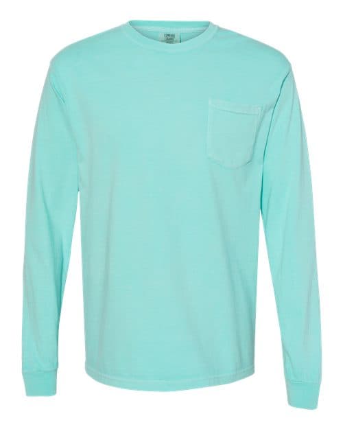 Unisex Garment-Dyed Heavyweight Long Sleeve Pocket T-Shirt