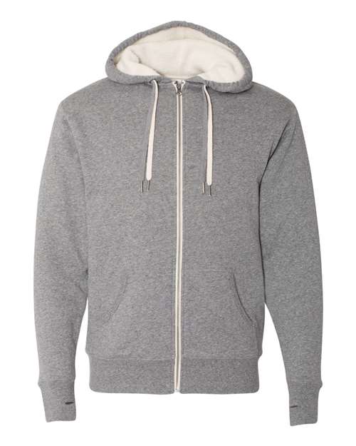 Unisex Sherpa-Lined Hooded Sweatshirt — Salt & Pepper