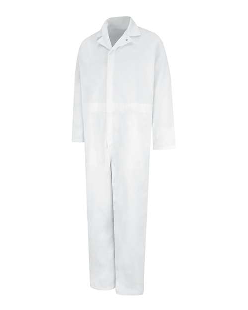 Men's Twill Action Back Coverall — White