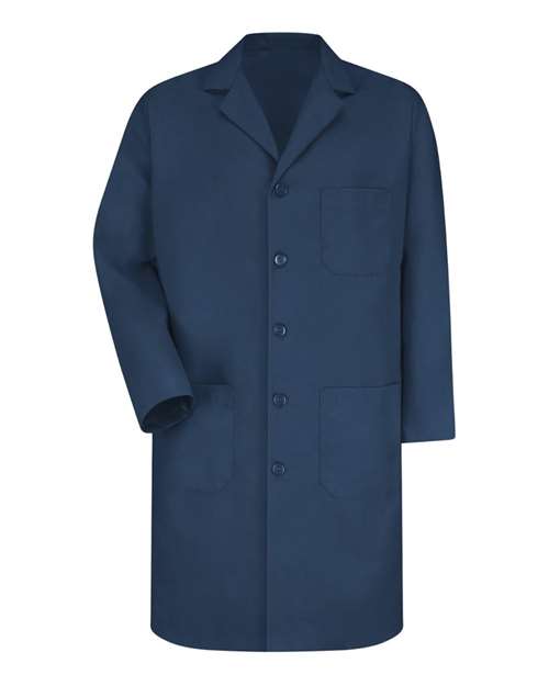 Unisex Tall Button Front Lab Coat — Navy