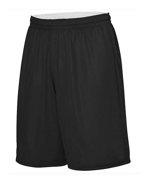 Unisex Reversible Wicking Shorts — Black/ White