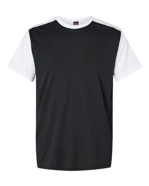 Men's Crewneck Pullover Baseball Jersey — Black/ White