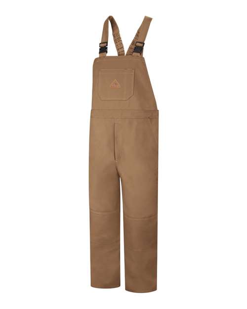 Men's Duck Unlined Bib Overall - EXCEL FR® ComforTouch — Brown Duck