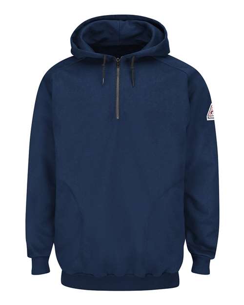 Men's Flame Resistant Quarter-Zip Hooded Sweatshirt — Navy