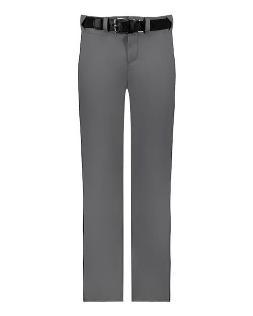 Men's Baseball Pants With Braid — Charcoal/ Black