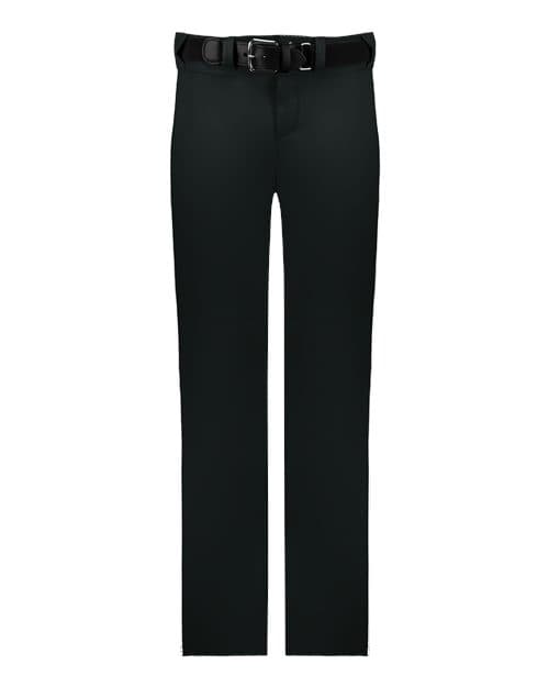 Youth Baseball Pants With Braid — Black/ White