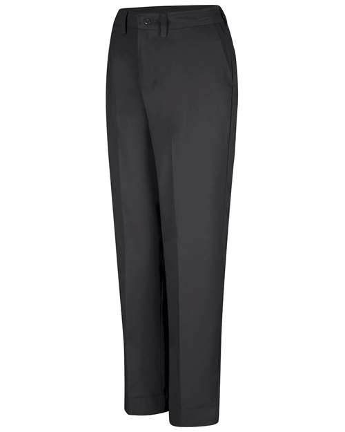 Women's Elastic Insert Work Pants — Black - Unhemmed