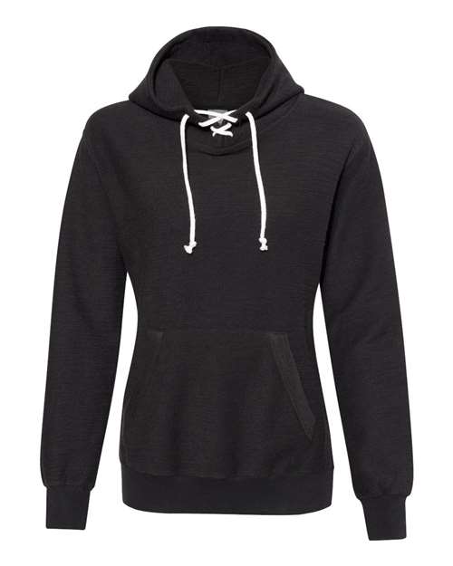 Women’s French Terry Sport Lace Scuba Hooded Sweatshirt