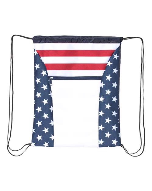 Americana Drawstring Bag — Red/ White/ Blue