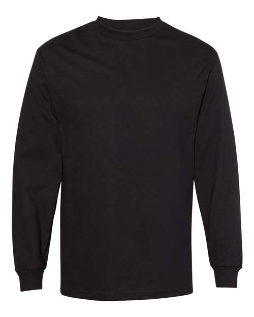 Unisex Heavyweight Cotton Long Sleeve Tee — Black