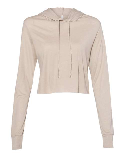 Women’s Triblend Crop Long Sleeve Hoodie Tee
