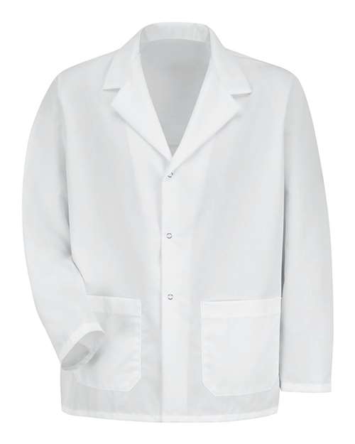 Unisex Specialized Lapel Counter Coat — White