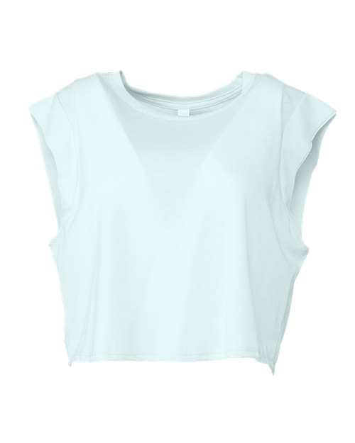 FWD Fashion Women's Festival Crop Tank — Ice Blue Triblend