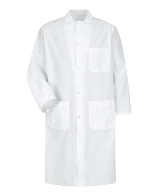 Unisex Butcher Coat with Interior Chest Pocket — White