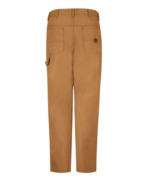 Men's Extended Sizes Duck Dungaree Pants — Brown Duck - Unhemmed