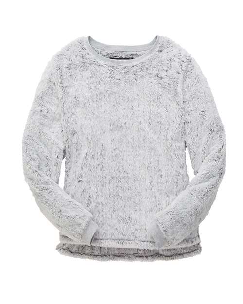Women's Fuzzy Crewneck Fleece — Frosty Grey