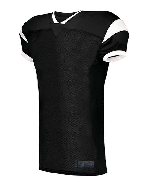 Youth Slant Football Jersey — Black/ White