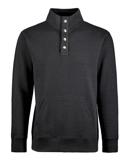 Men's Ripple Fleece Snap Sweatshirt — Black