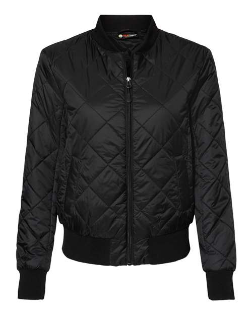 Women's HeatLast™ Quilted Packable Bomber — Black