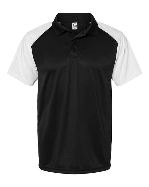 Men's Sport Polo — Black/ White
