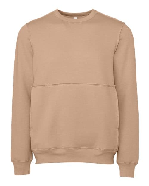 FWD Fashion Raw Seam Crewneck Sweatshirt — Heather Oat
