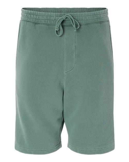 Unisex Pigment-Dyed Fleece Shorts — Pigment Alpine Green