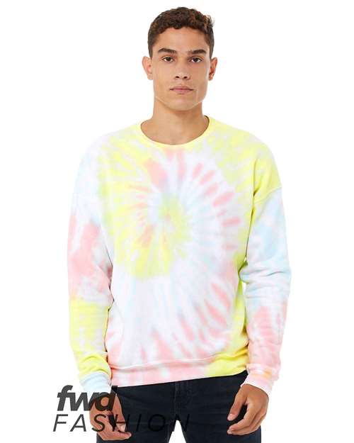 Unisex FWD Fashion Tie-Dyed Crewneck Sweatshirt — Rainbow Pastel
