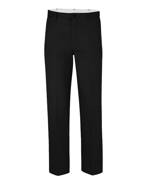 Men's Extended Sizes Industrial Flat Front Pants — Black - 30I