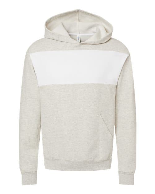 Unisex Nublend® Billboard Hooded Sweatshirt — Oatmeal Heather/ White
