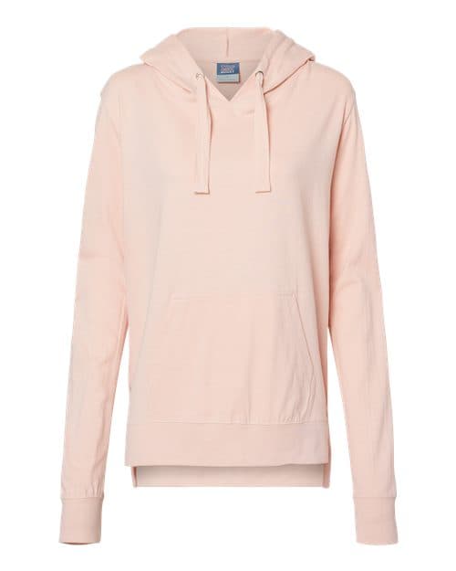 Women's Sueded Jersey Hooded Sweatshirt — Cameo Pink