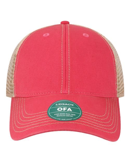 Old Favorite Trucker Cap — Dark Pink/ Khaki