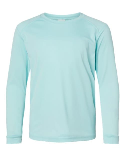 Youth Long Islander Performance Long Sleeve T-Shirt — Aqua Blue