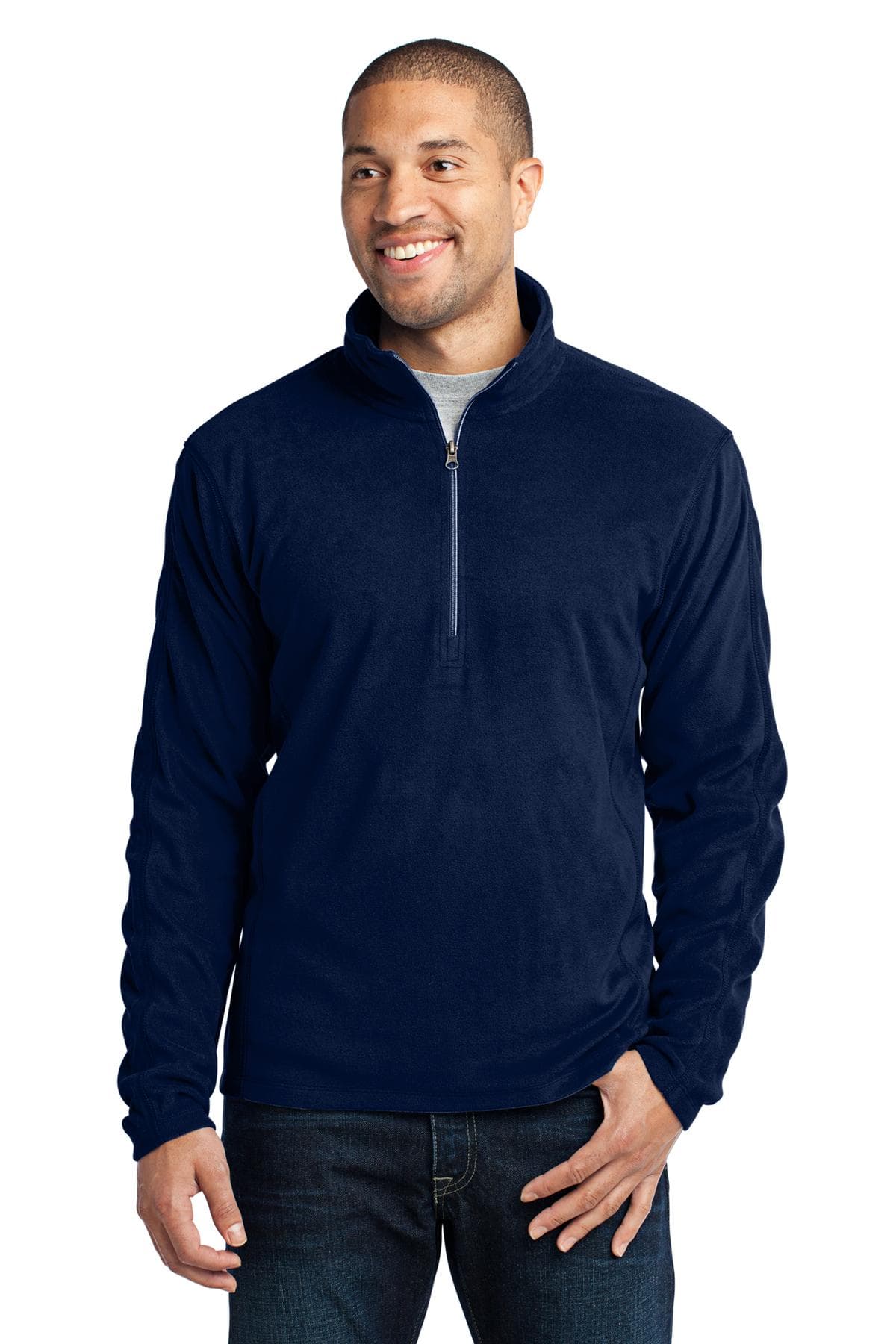 Port Authority ® Microfleece 1/2-Zip Pullover — True Navy