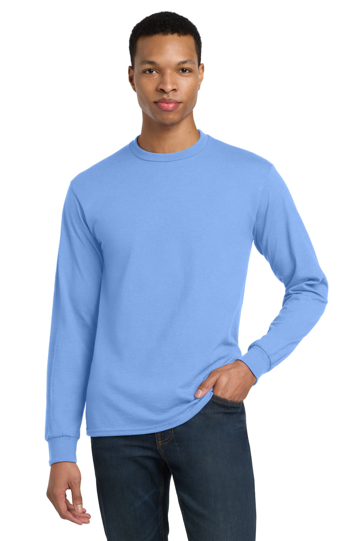 Gildan ® - DryBlend ® 50 Cotton/50 Poly Long Sleeve T-Shirt — Carolina Blue