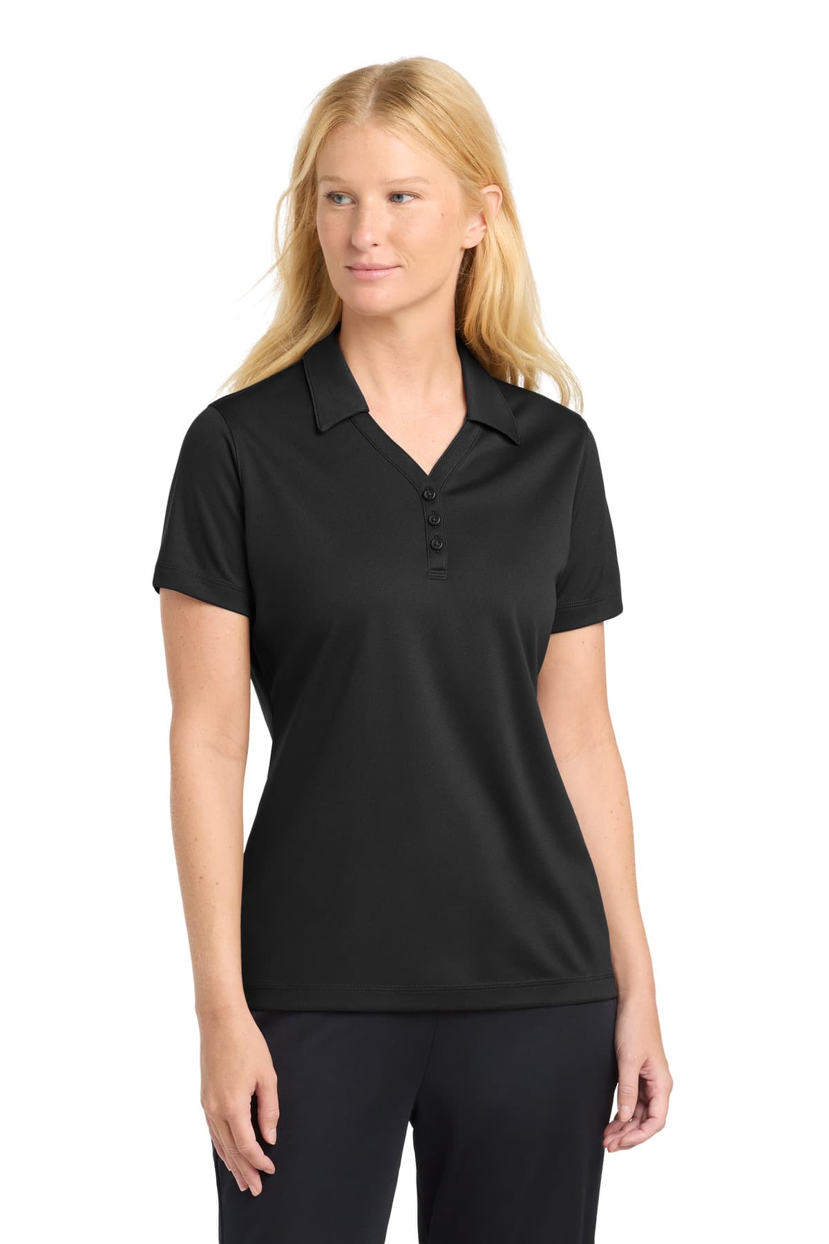 Sport-Tek ® Women's PosiCharge ® Micro-Mesh Polo — Black