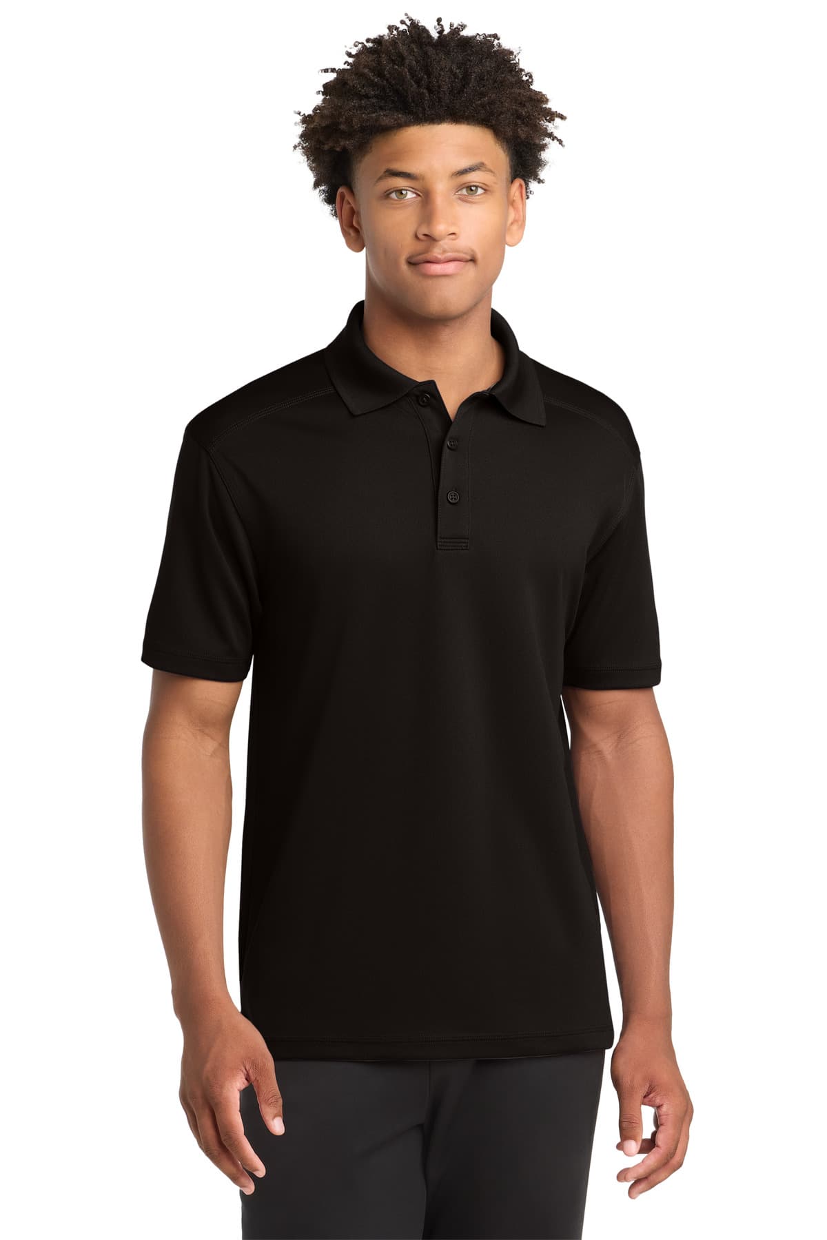 Sport-Tek ® PosiCharge ® Micro-Mesh Polo — Black