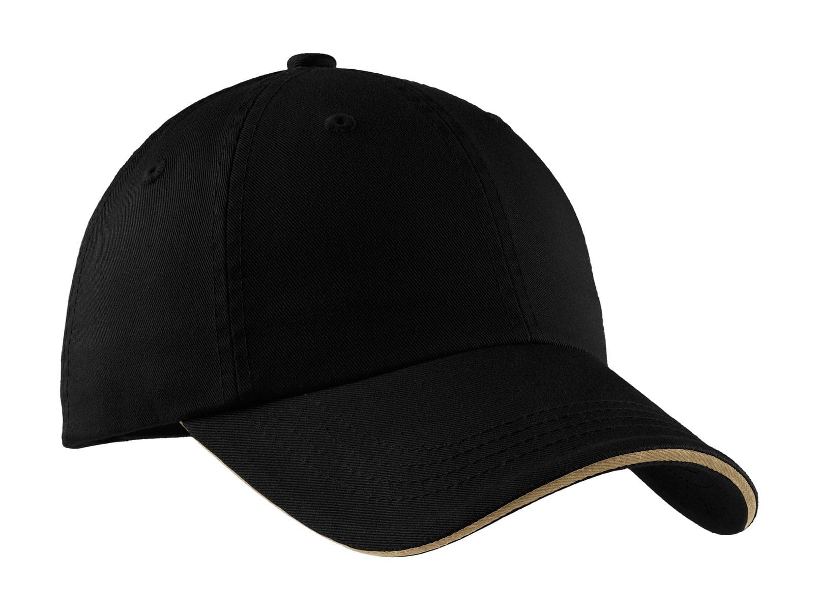 Port Authority ® Sandwich Bill Cap with Striped Closure