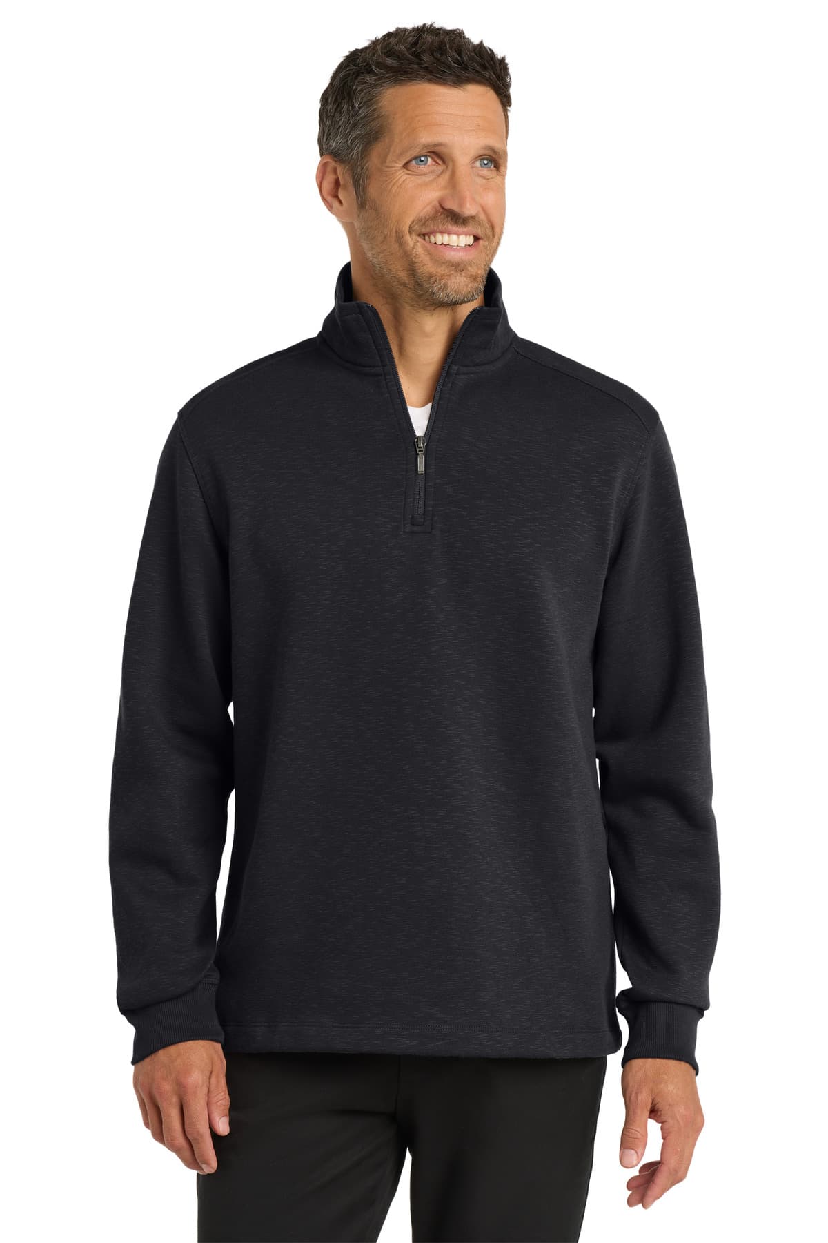 Port Authority ® Slub Fleece 1/4-Zip Pullover