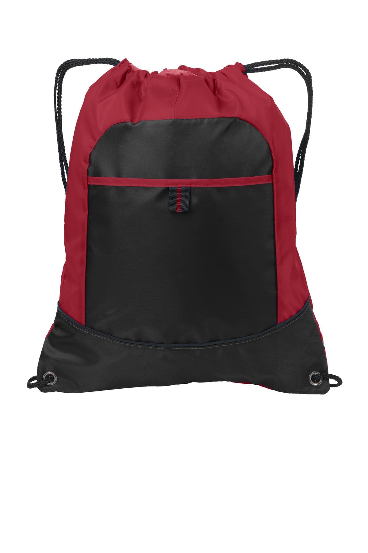 Port Authority ® Pocket Cinch Pack — True Red/ Black