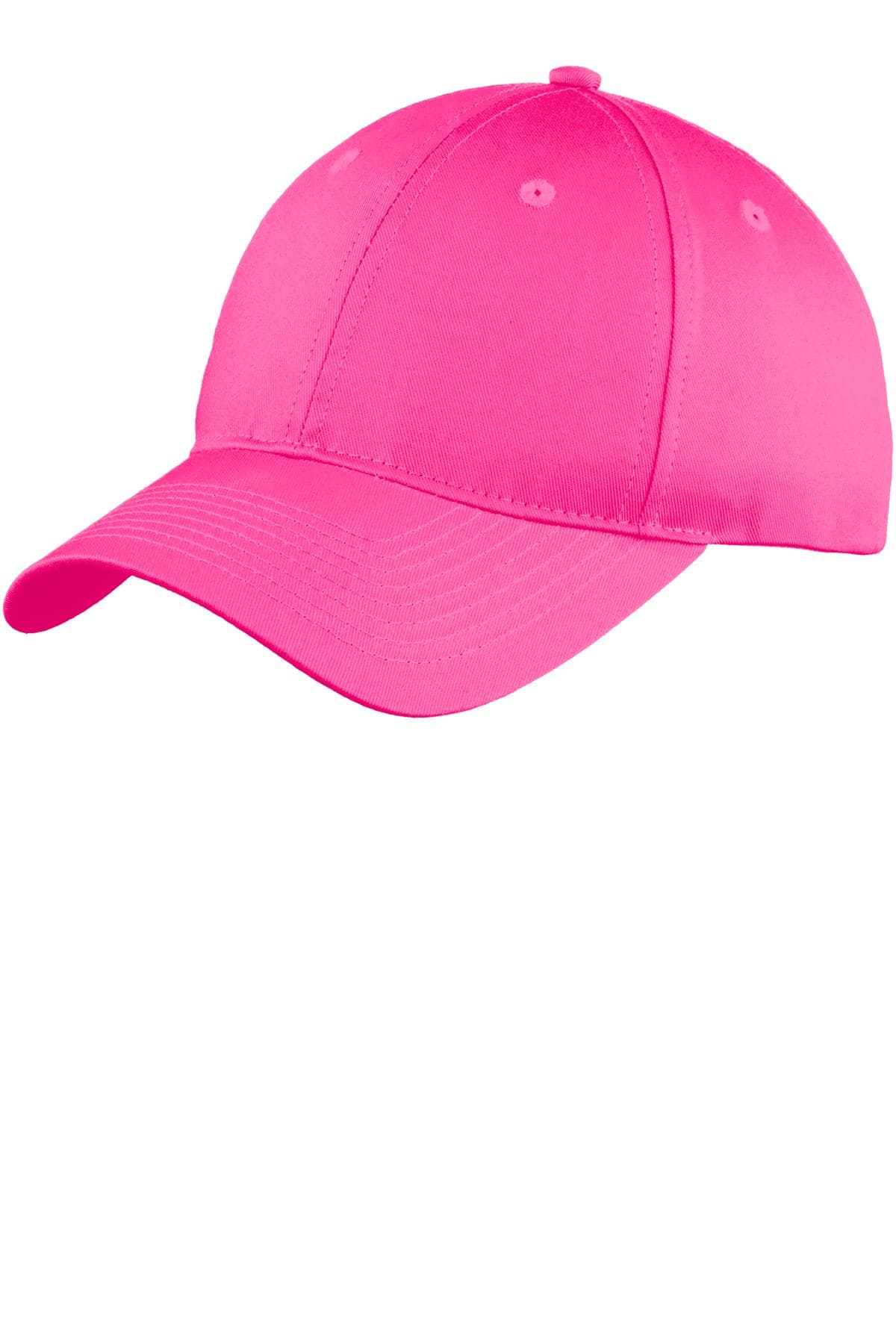 Port Authority ® Six-Panel Unstructured Twill Cap — Neon Pink